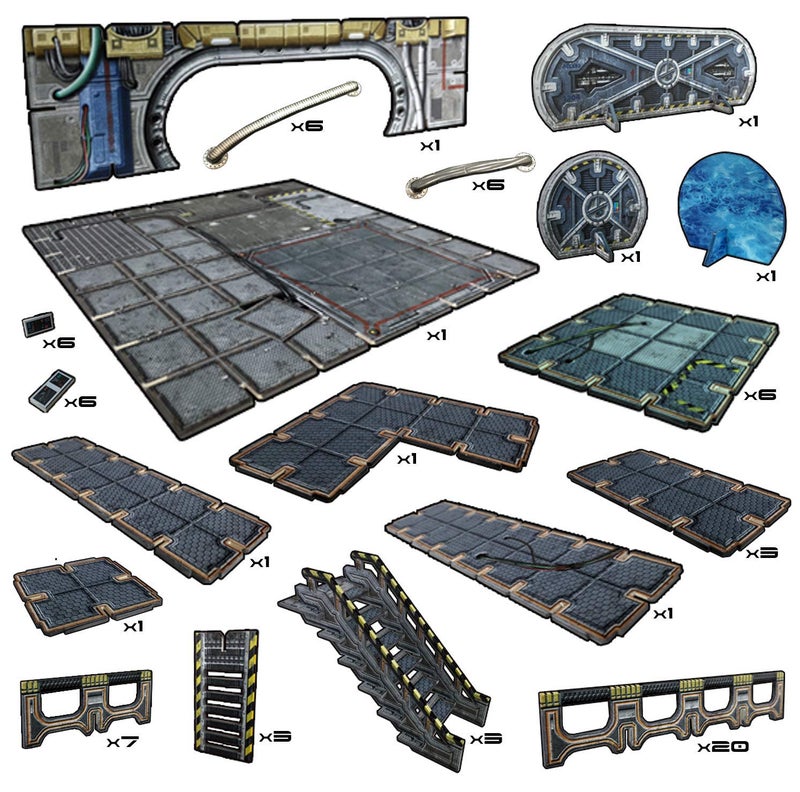 Battle Systems Sci-fi Terrain Frontier Core Set - 28-35mm RPG/Wargames / 40k Necromunda Card Scenery - Image 2